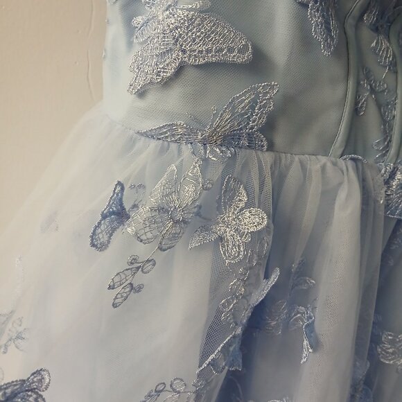 JessaKae Blue Mariposa Dress Plus Size (28w) - Picture 3 of 7